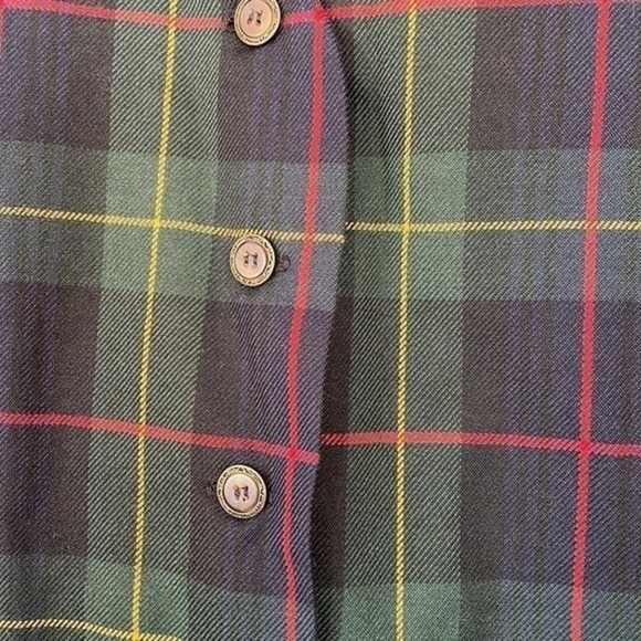 Women's Button-Down Vintage London Fog Plaid Vest Size Large (L) - Picture 4 of 6